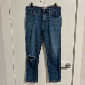 Midwash straight leg jeans
